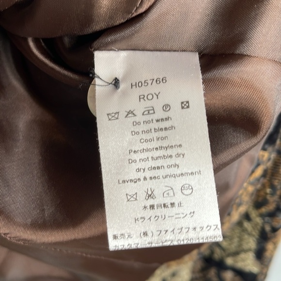 ANNE FONTAINE Tapestry Corset Back Blazer Jacket Floral Black Brown Velvet 42 10 - Picture 12 of 16